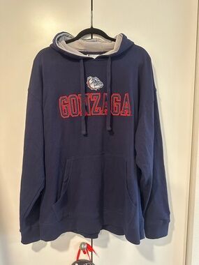 Champion Gonzaga Navy Blue Pullover Hoodie - Collegiate Sweatshirt worn once